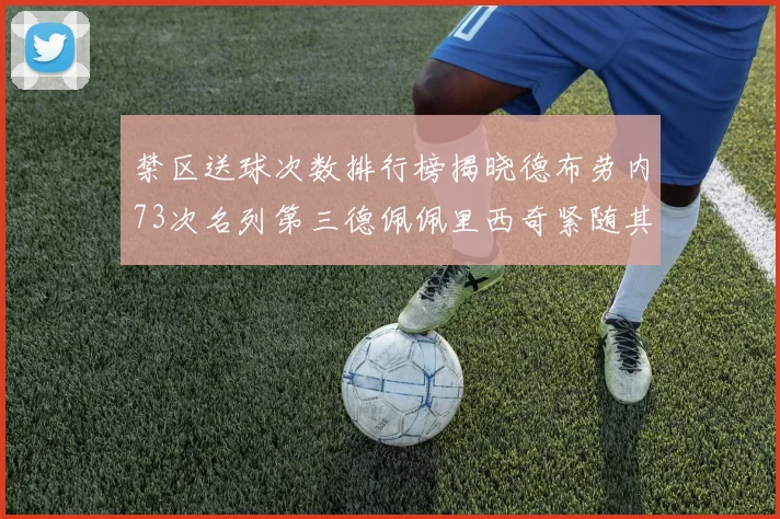 禁区送球次数排行榜揭晓德布劳内73次名列第三德佩佩里西奇紧随其后