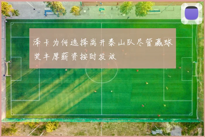 泽卡为何选择离开泰山队尽管赢球奖丰厚薪资按时发放